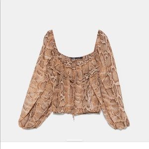 ZARA ANIMAL PRINT TOP